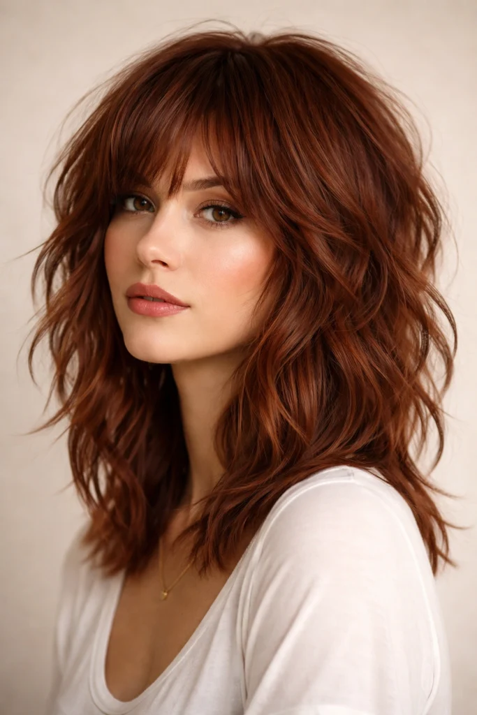 16 Wavy Hairstyles in Auburn