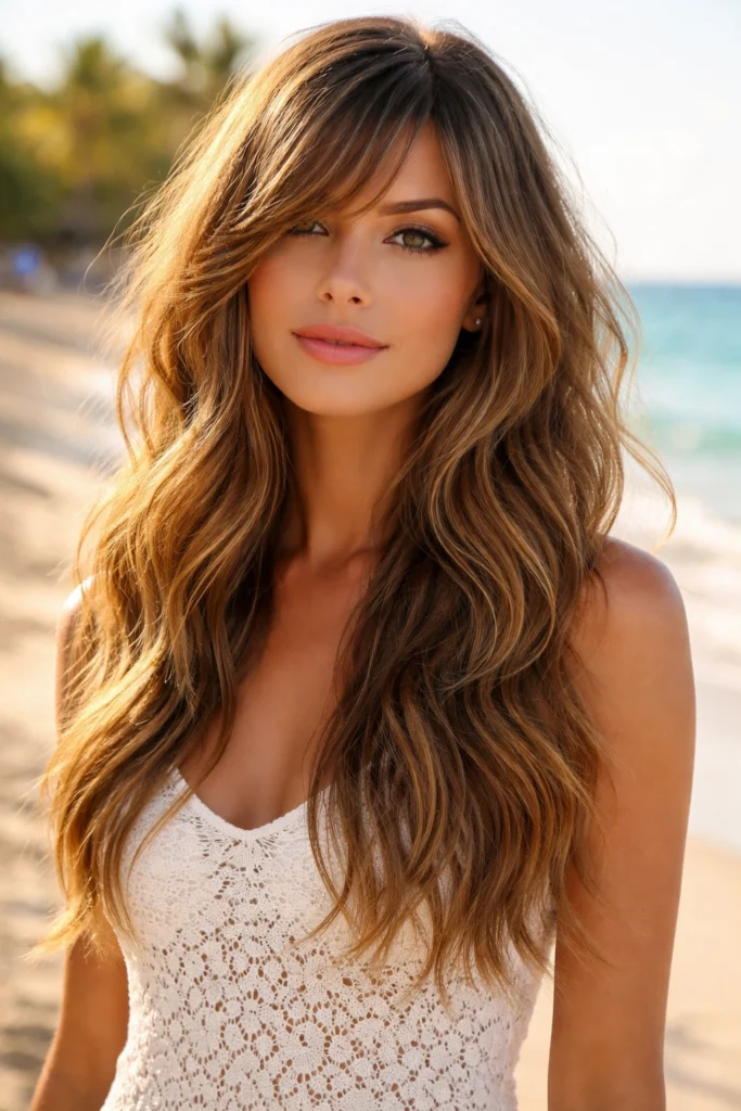 18 Long Styles With Side Bangs for Wavy Hair