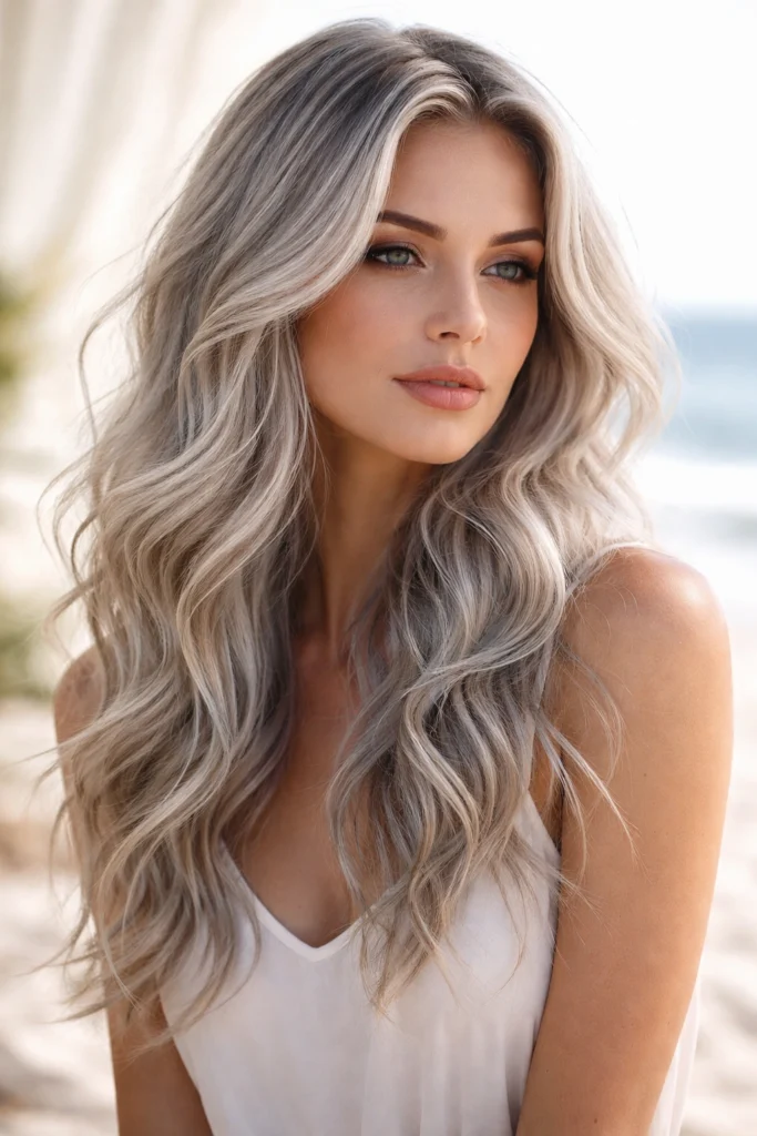 15 Wavy Hairstyles in Silver