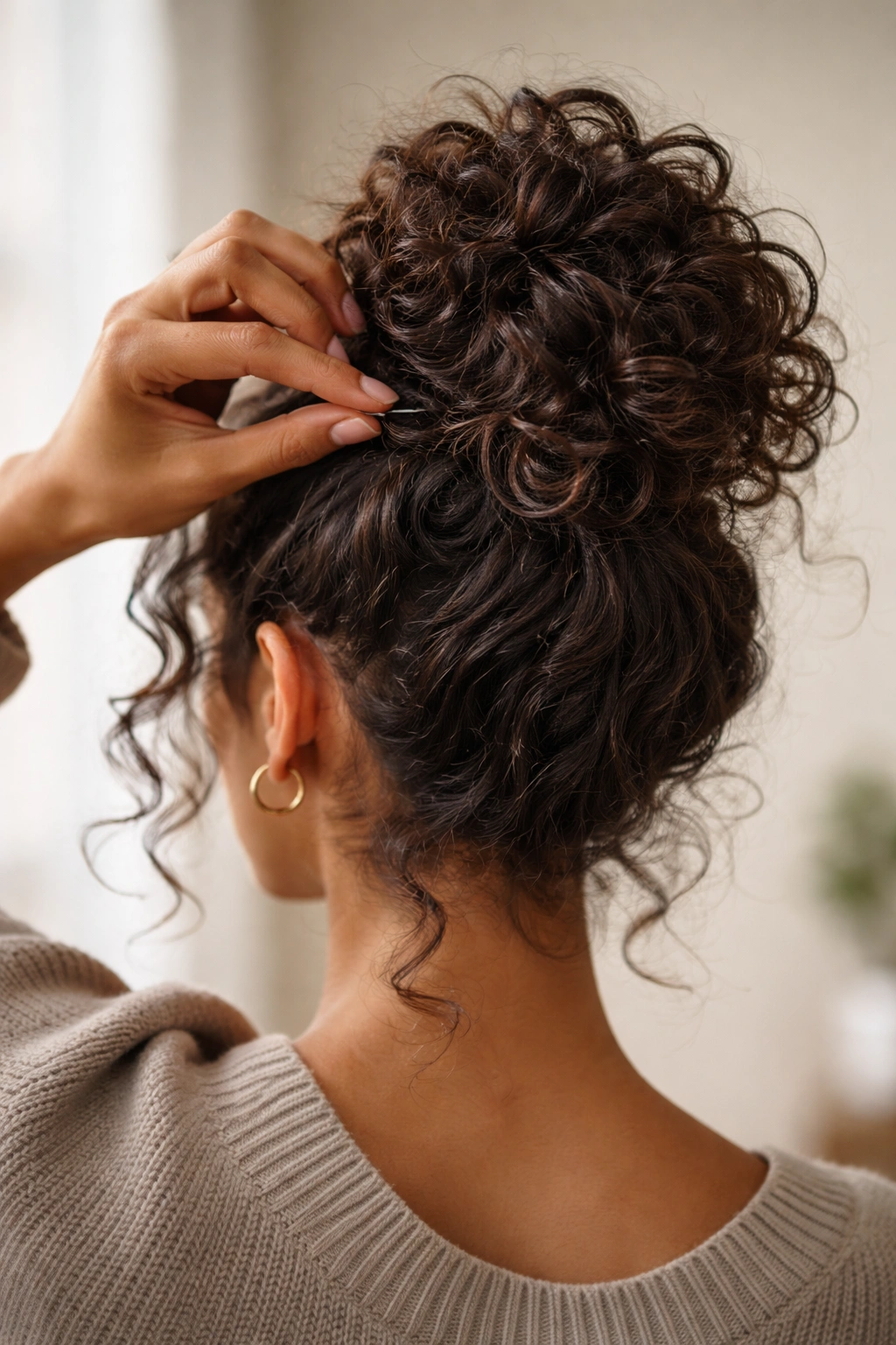 Hand placing pins to troubleshoot a bun disaster