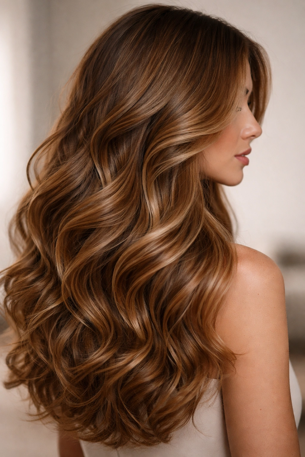 Cascading caramel waves with hidden interior layers