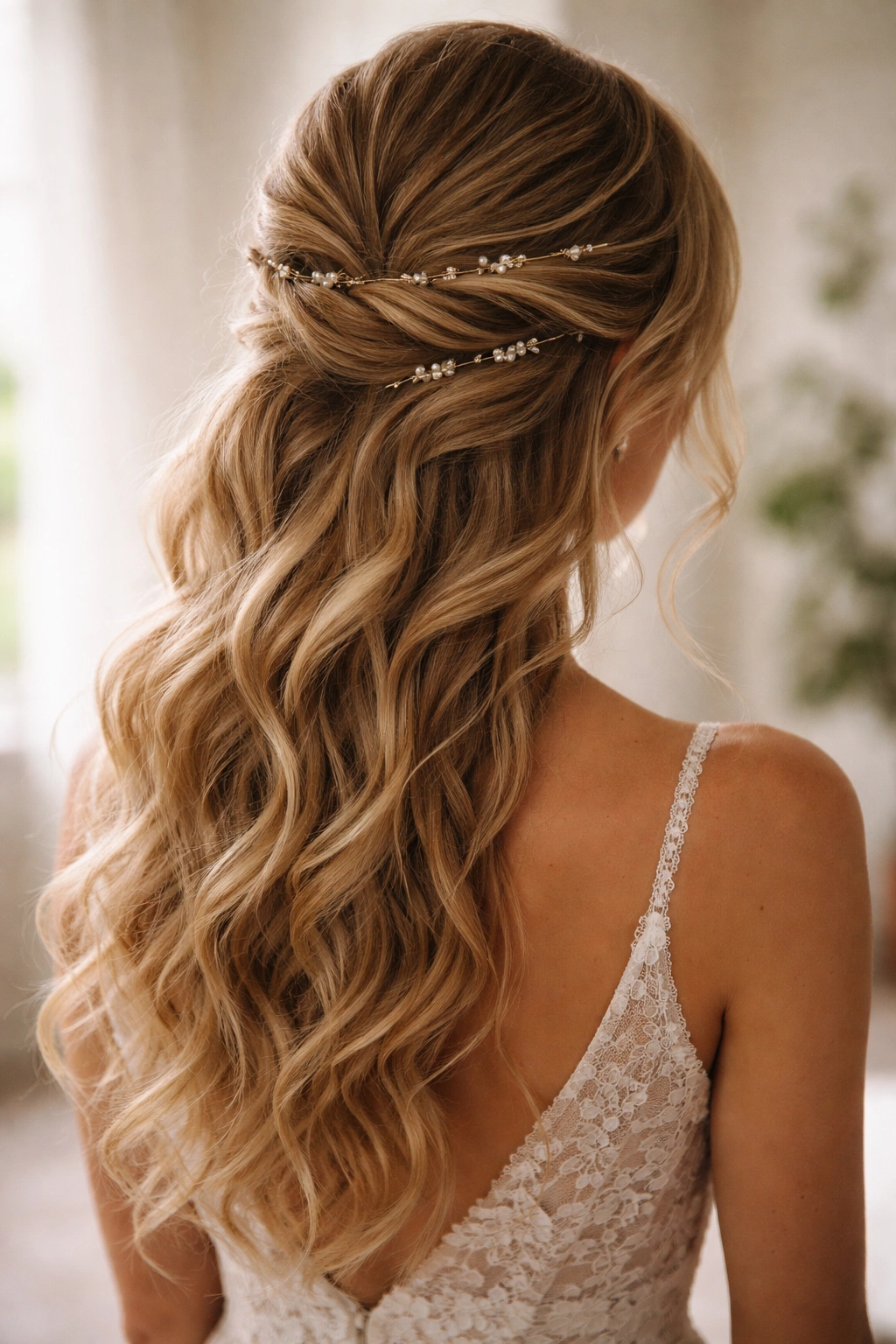 Cascading waves pinned through the back of the head