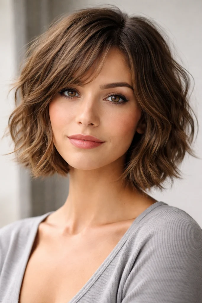 14 Short Wavy Hairstyles for Oval Faces