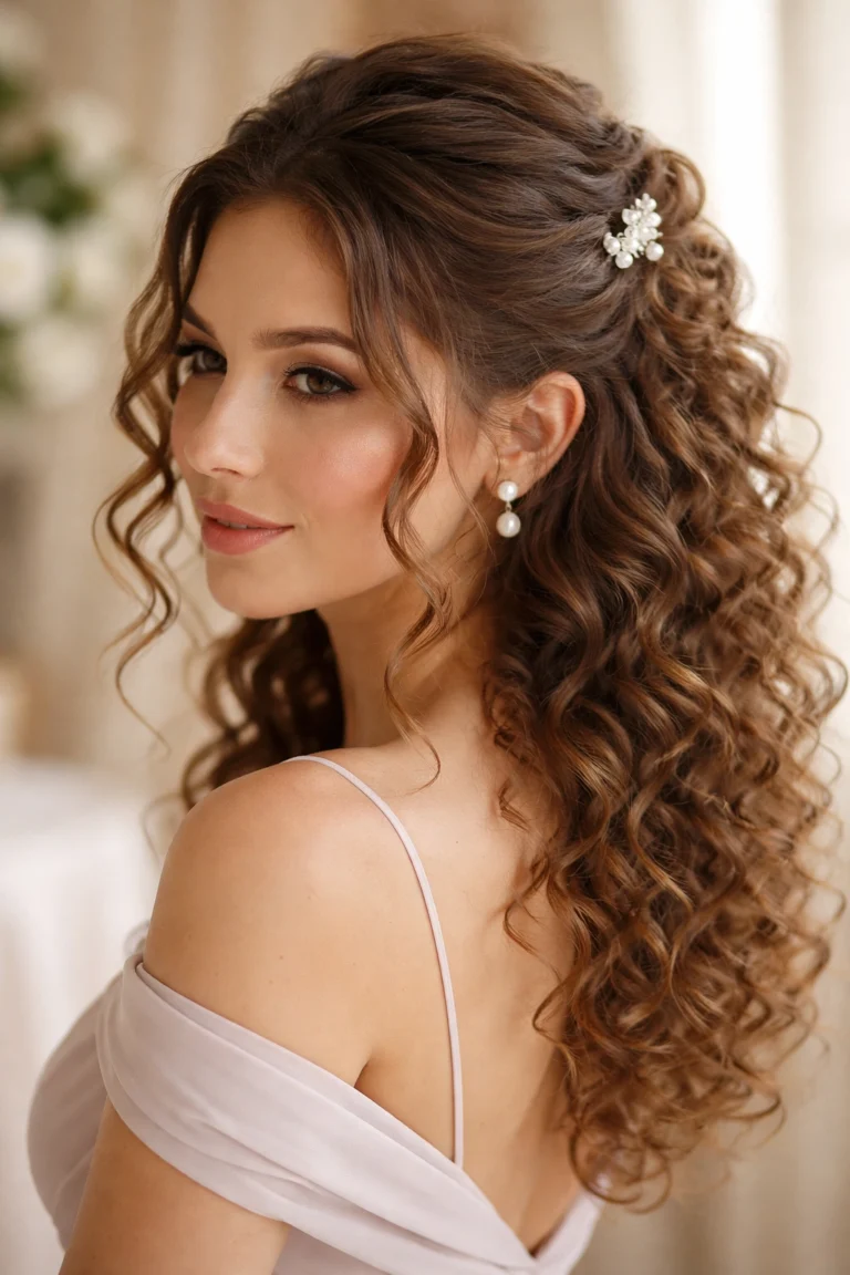 10 Bridesmaid Hairstyles for Curly Hair