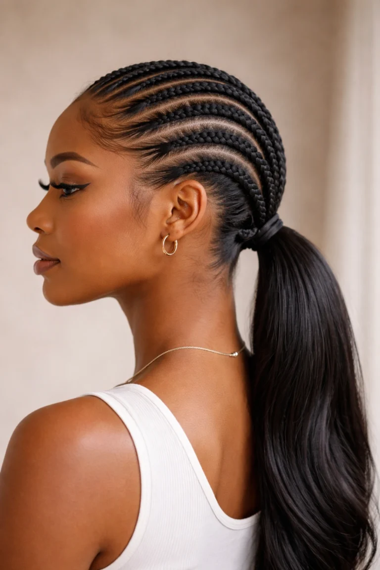 15 Cornrow Ponytails for a Clean Look