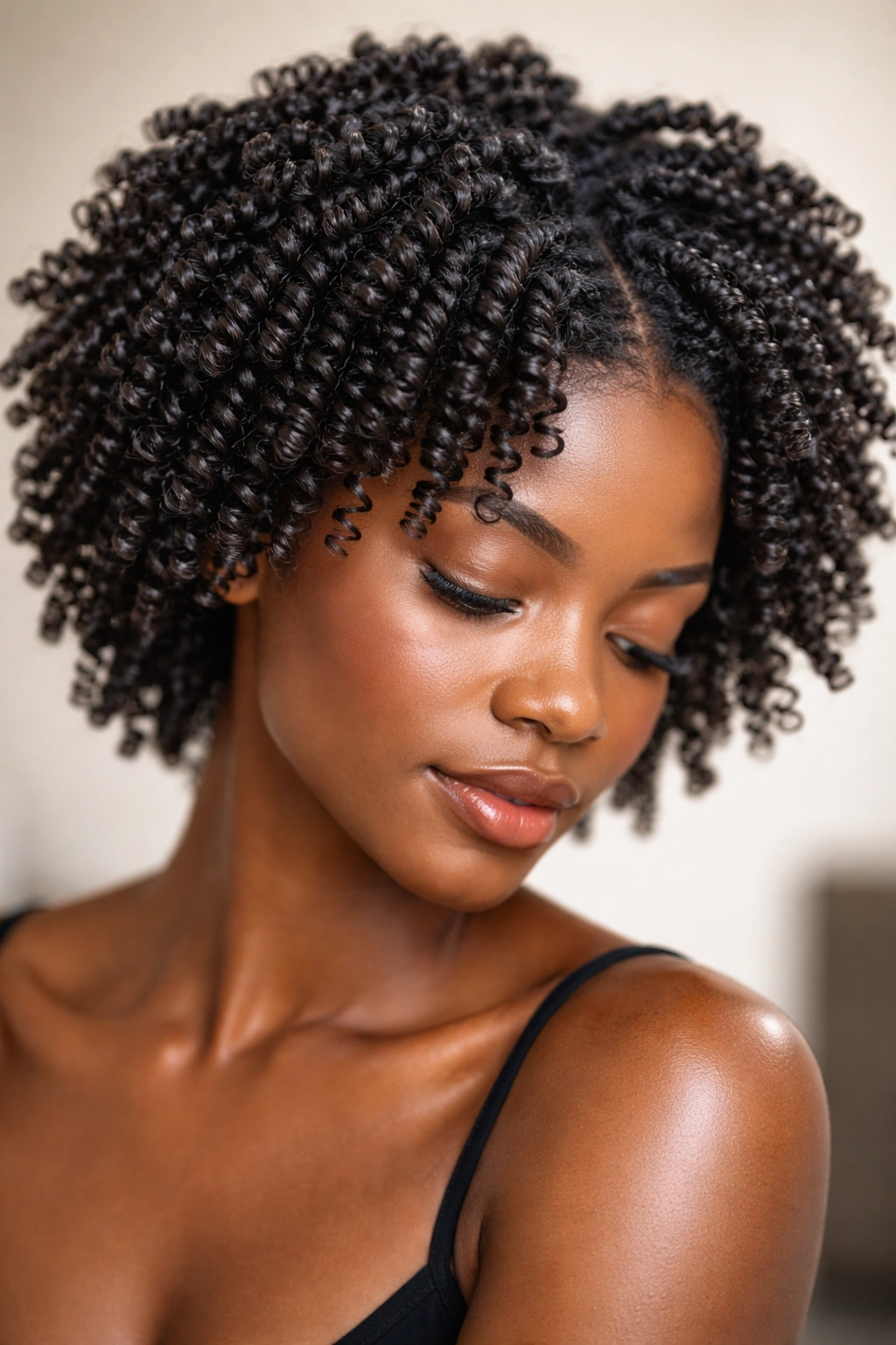 Close-up of crisp, defined 4C coils