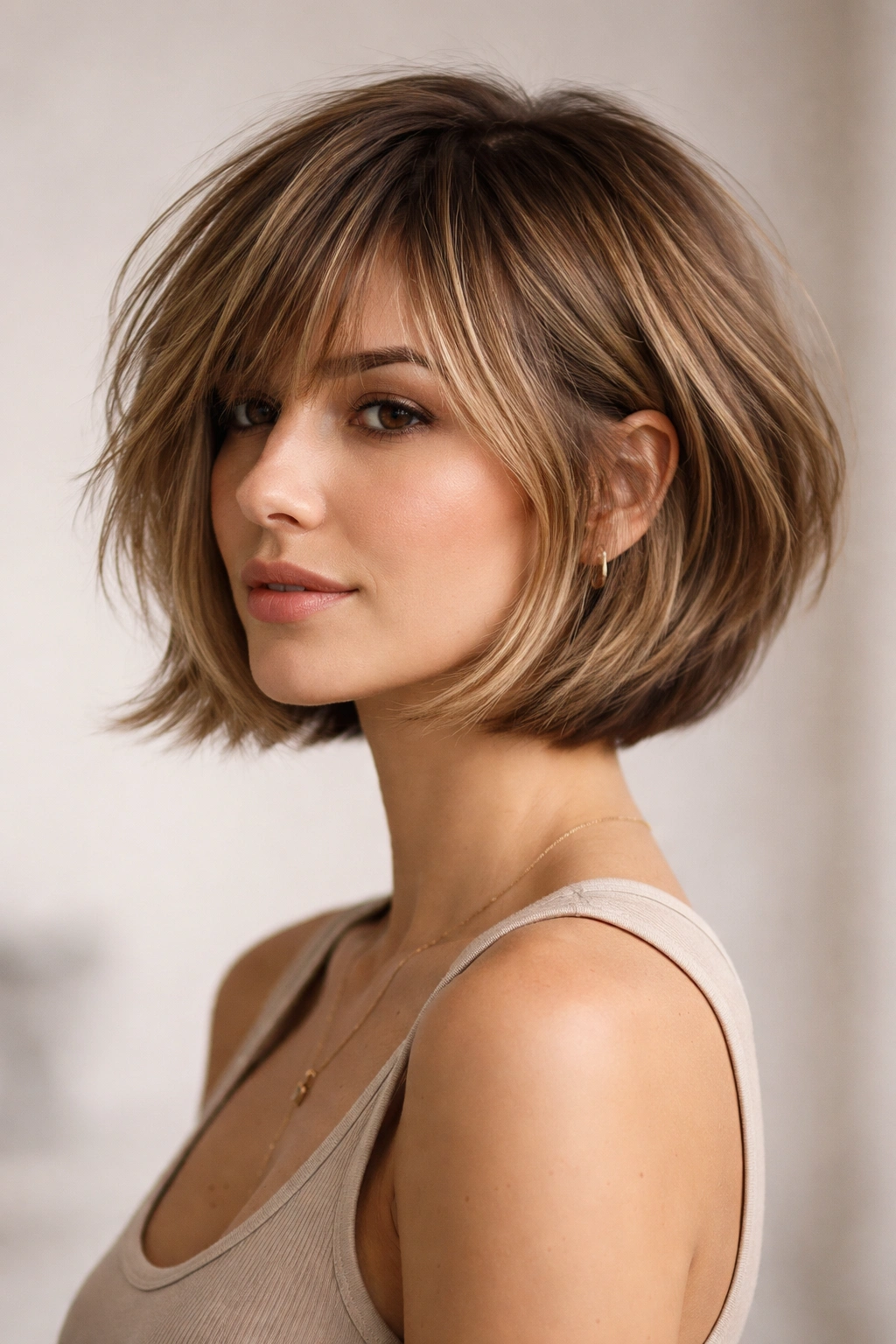 Disconnected bob with visible top and bottom layer separation