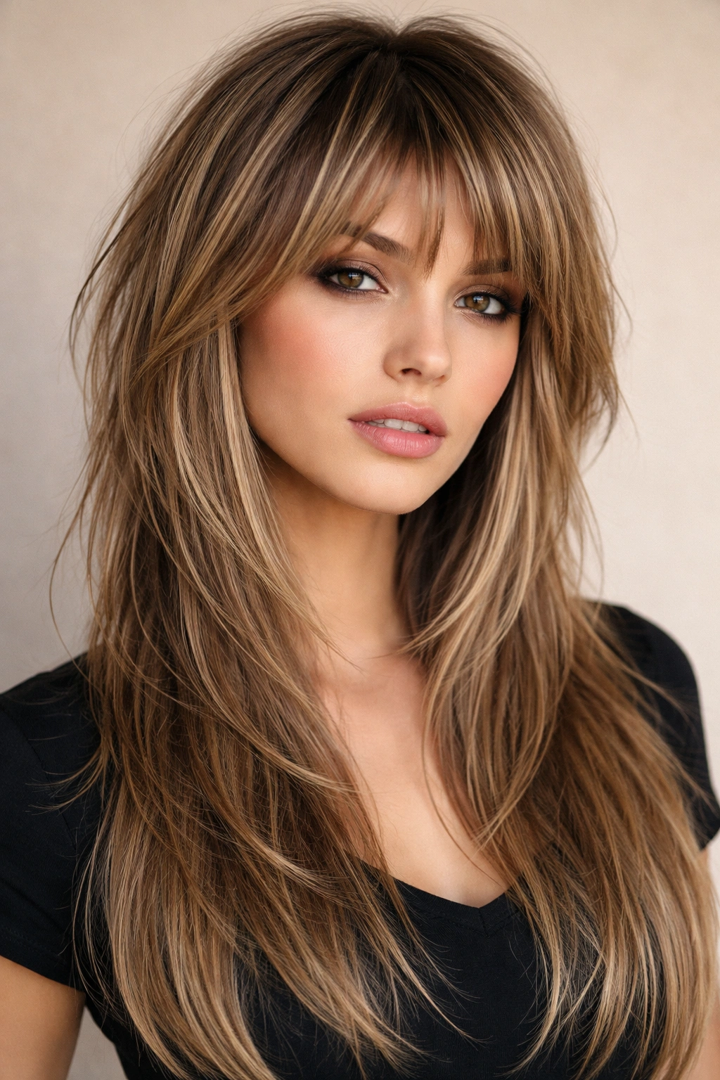 Hair with clearly separated top and bottom layers showing a bold disconnect