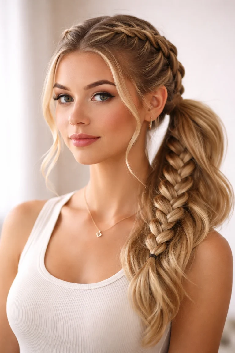 10 Dutch Braid Ponytails for Beginners