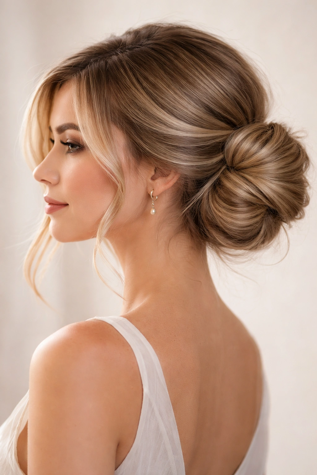 Double-wrapped side bun with soft volume