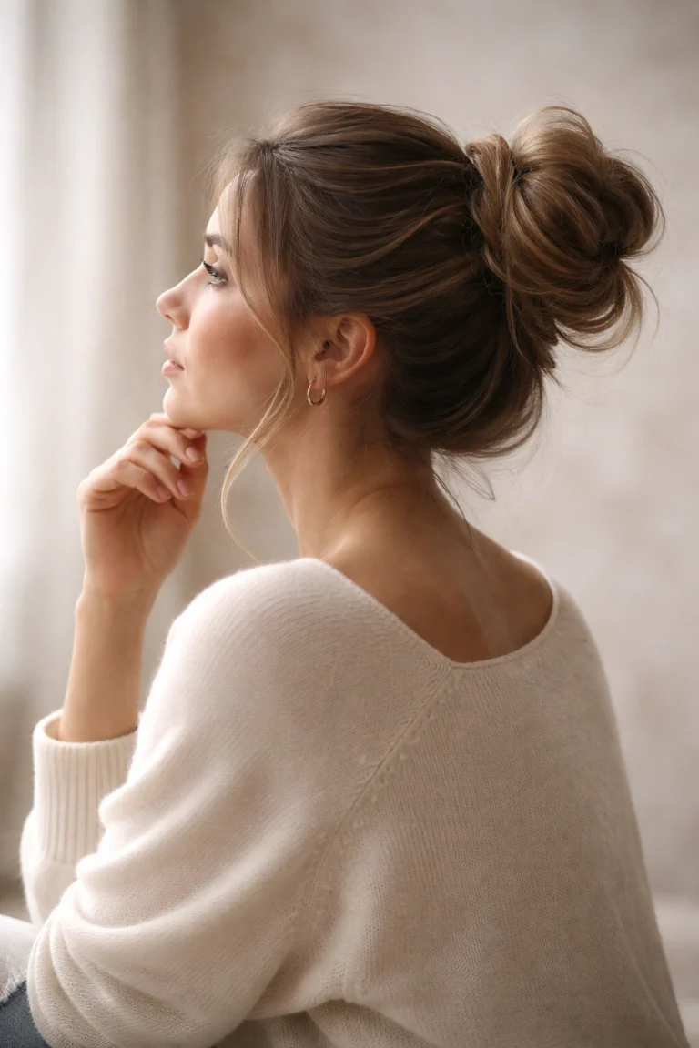8 Clean Messy Bun Styles for a Polished Look
