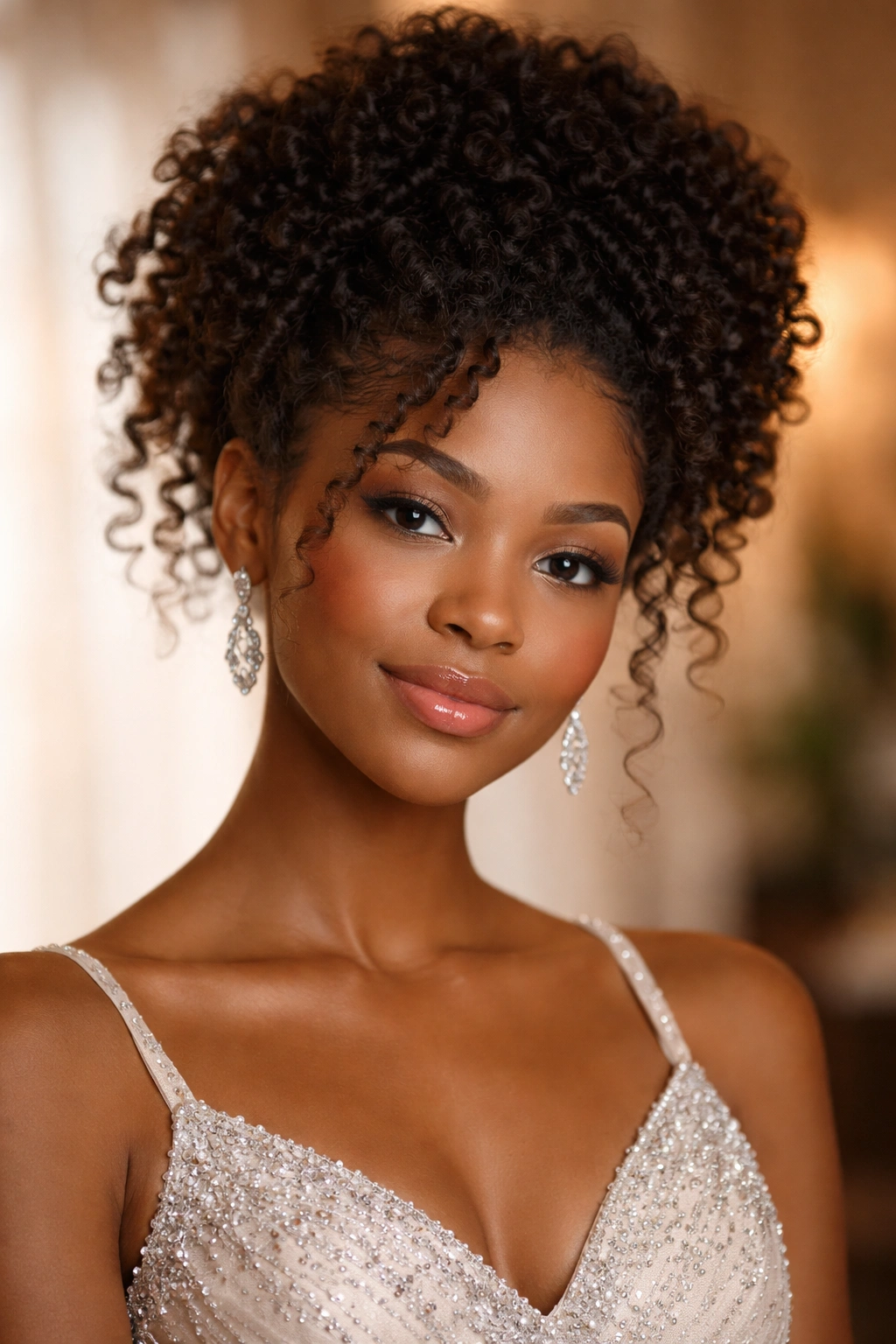 Portrait of a confident looking person with natural hair