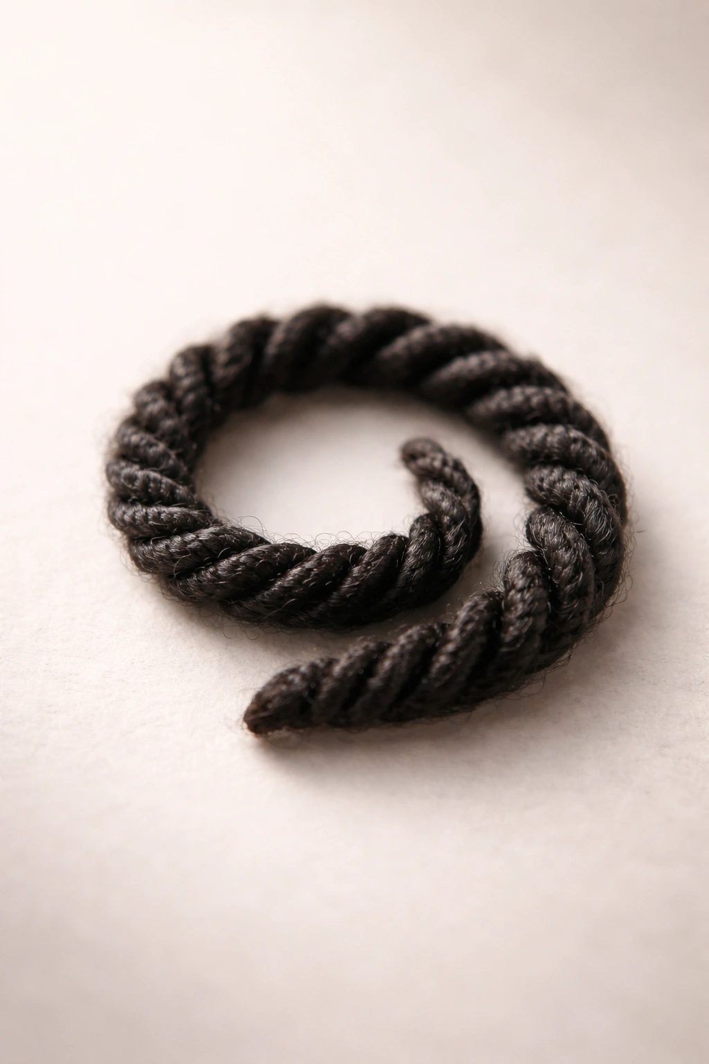 Minimal close-up of a single twist coil representing final thoughts
