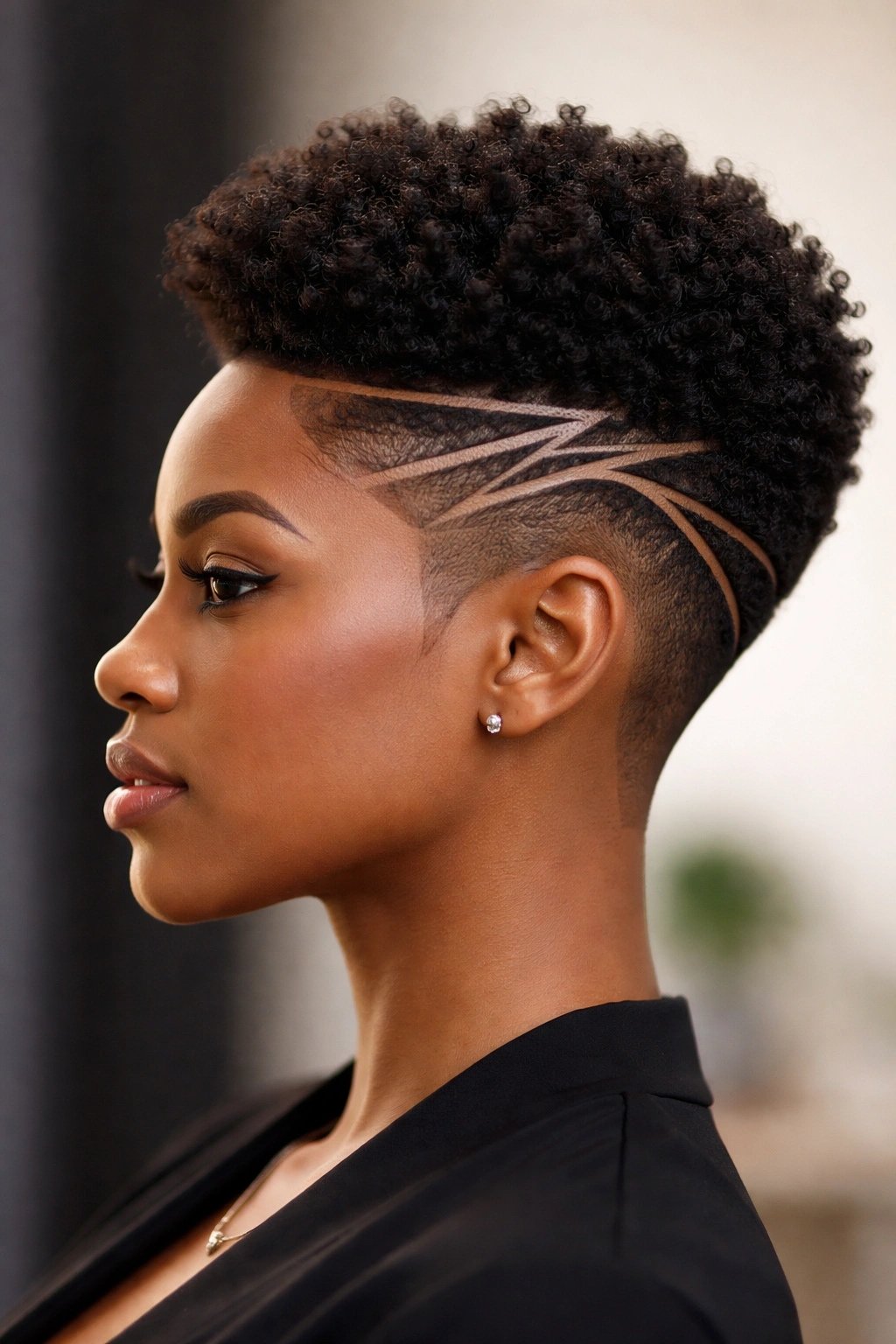 Geometric fade with crisp lines and side design
