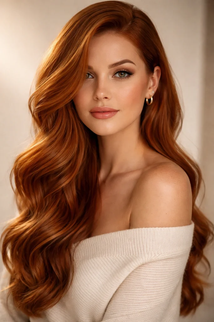 11 Long Wavy Hairstyles in Ginger
