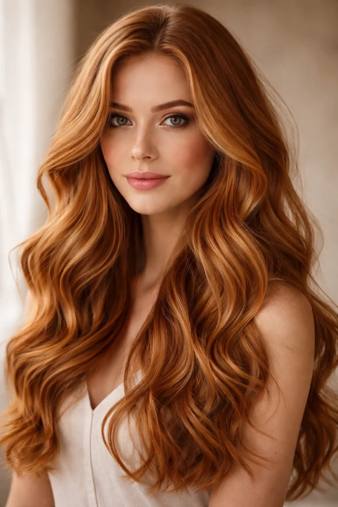 8 Wavy Hairstyles in Ginger