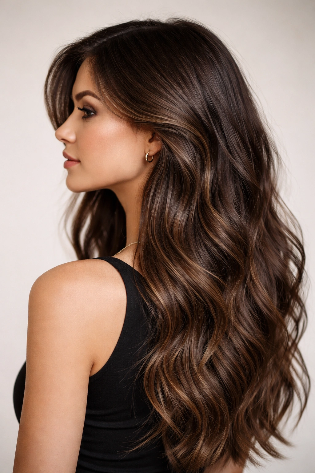 Profile view of long waves with a hidden undercut concealed beneath the top layers