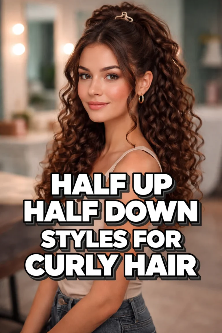 12 Half Up Half Down Styles for Curly Hair