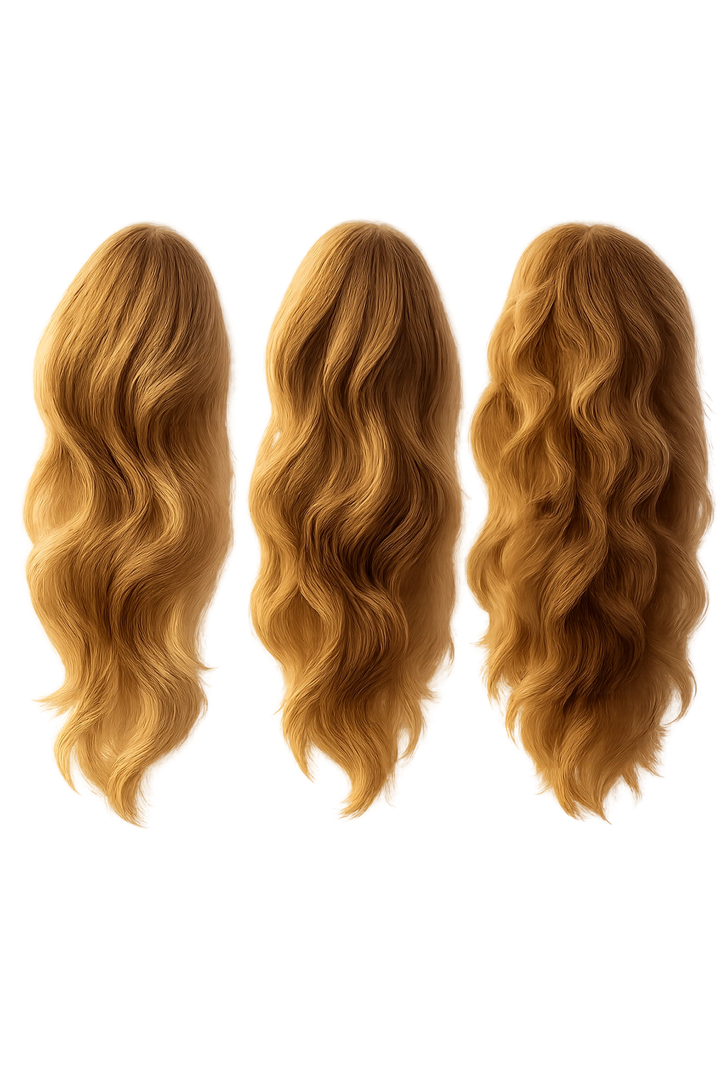Abstract trio of wavy hair icons representing takeaways.