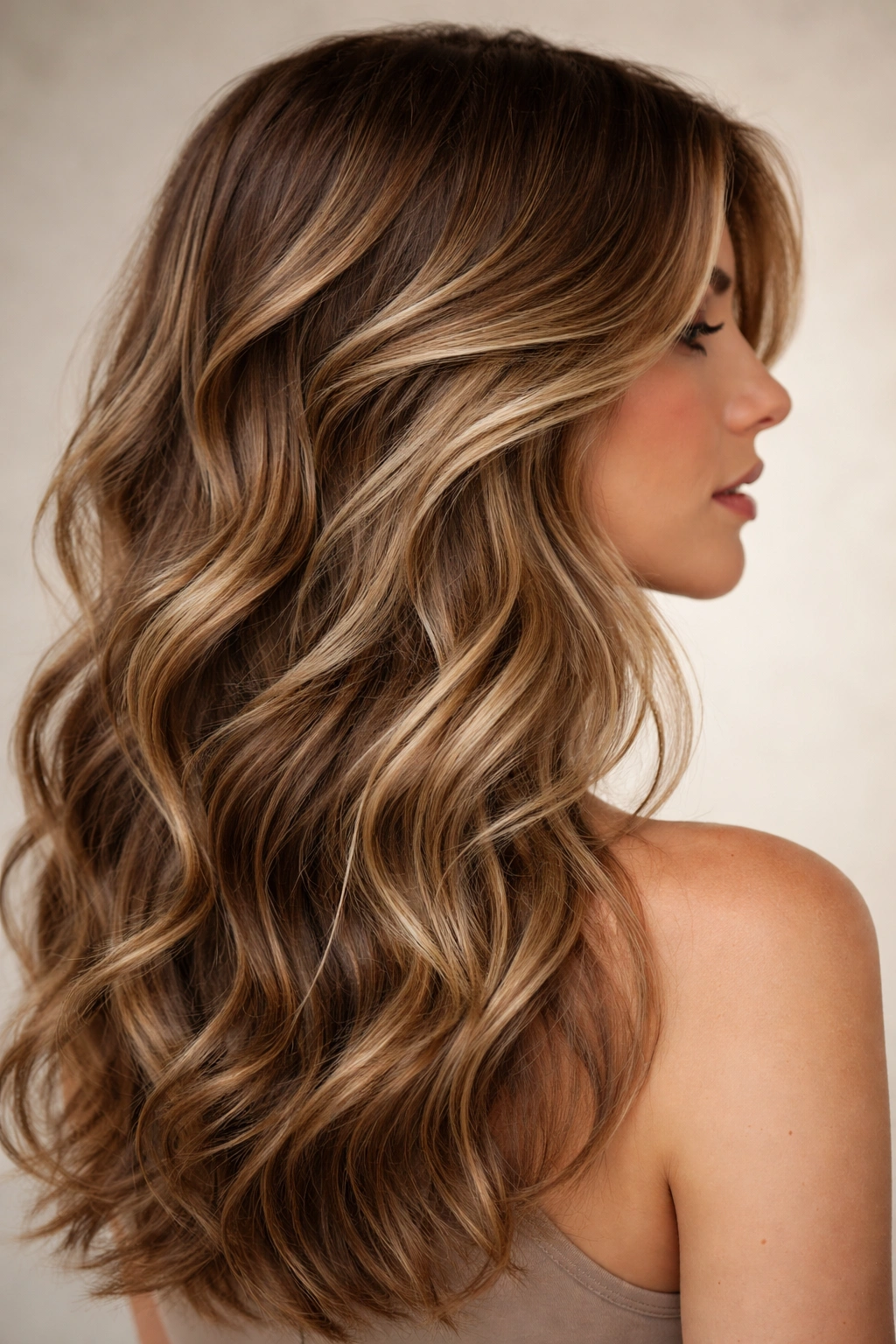 Side-profile of layered waves showing bottom, middle, and top textures