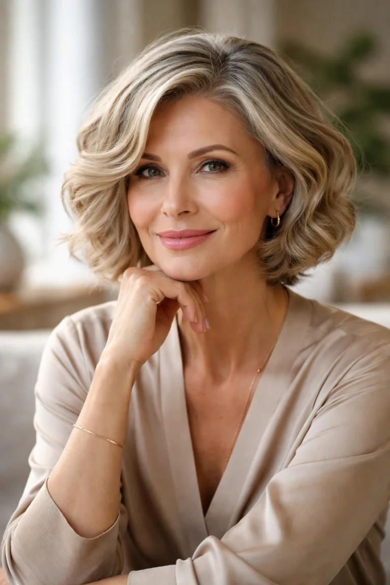 13 Wavy Bob Haircuts Over 50