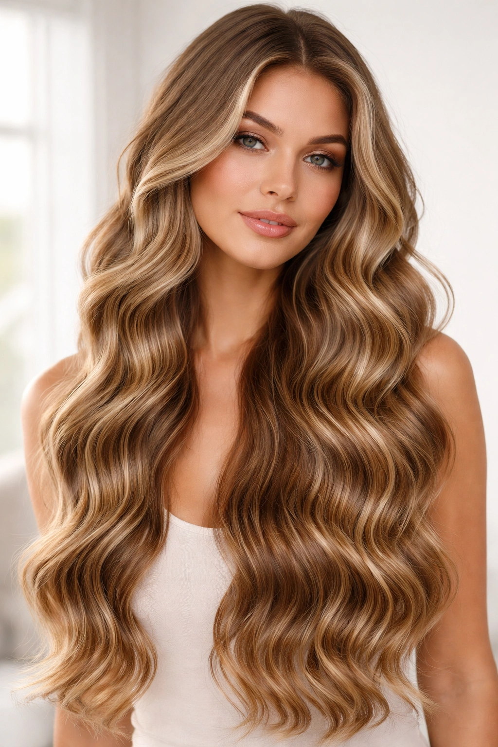 Mermaid waves with uniform S-curves and glossy moisture-lock shine