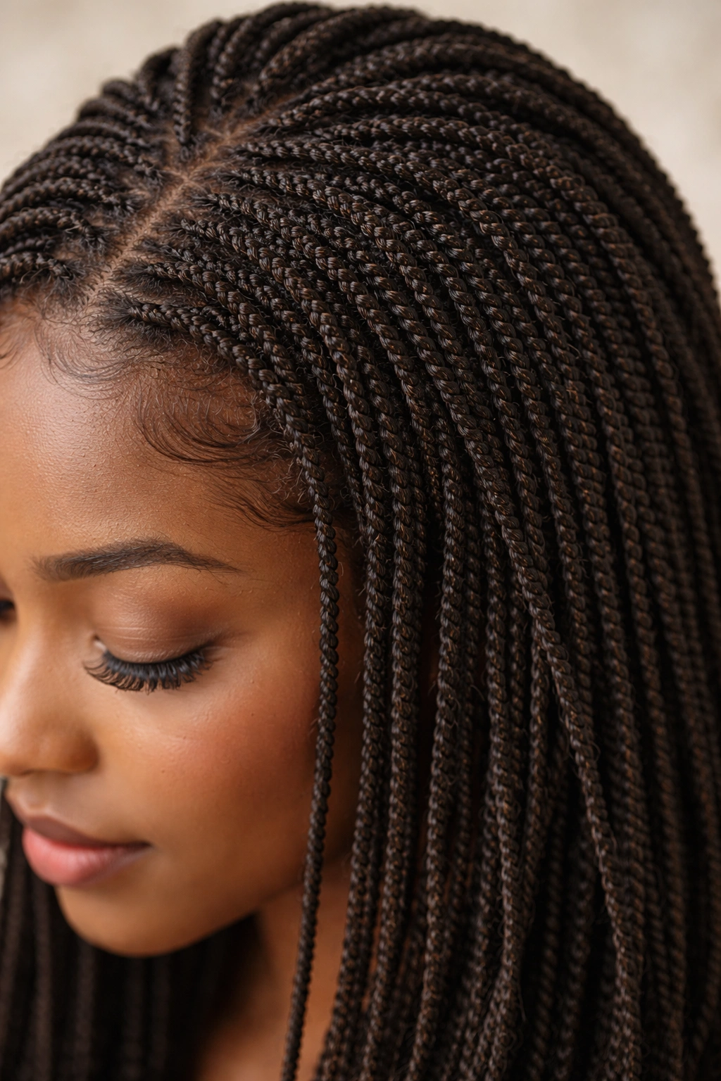 Macro close-up of ultra-small micro twists