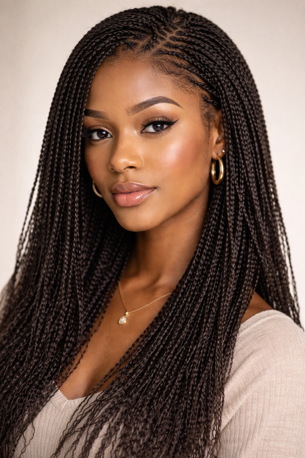 Dense micro twists creating a lace-like pattern across the scalp