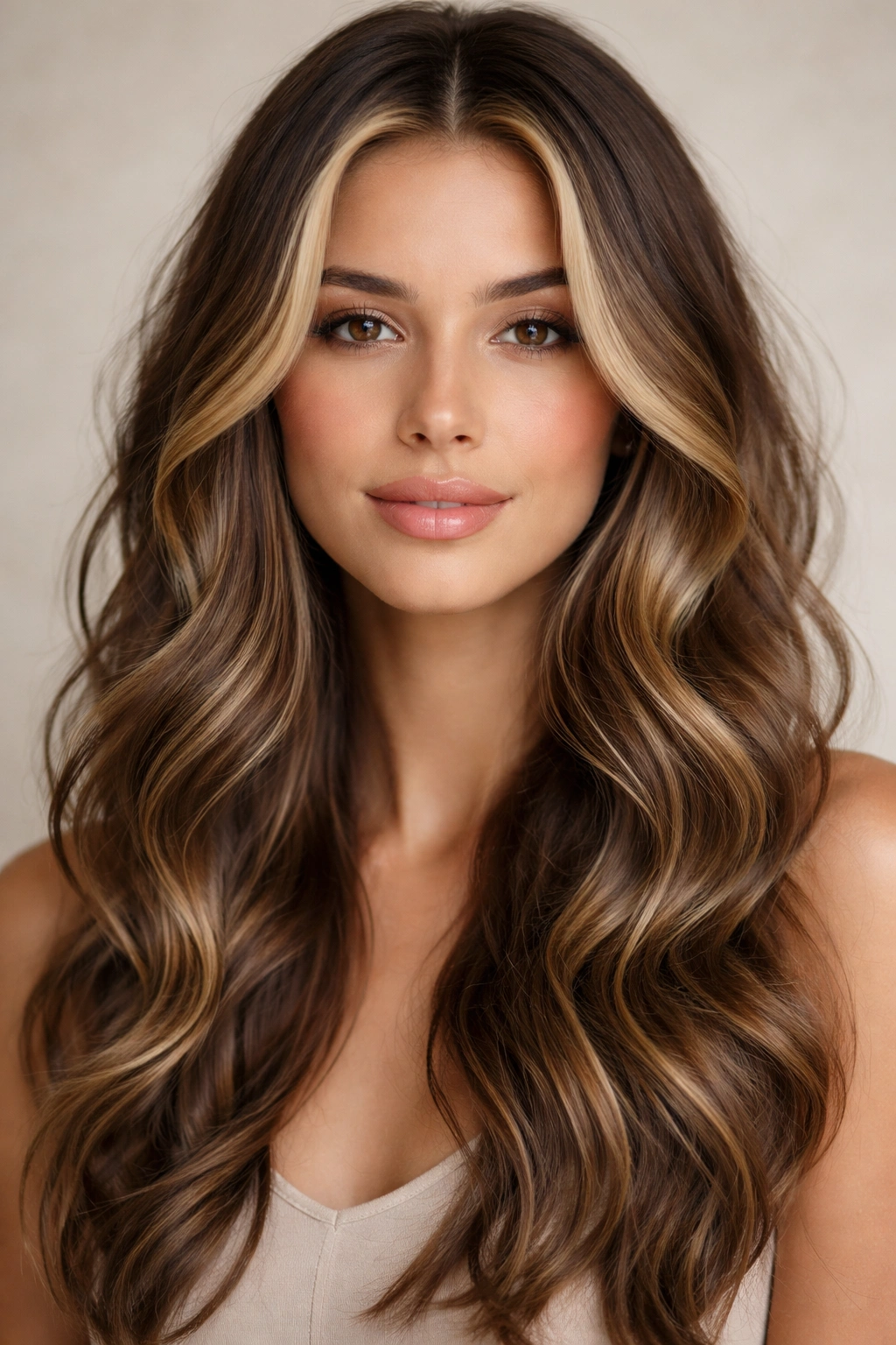 Close-up of face-framing money pieces with soft waves highlighting the face