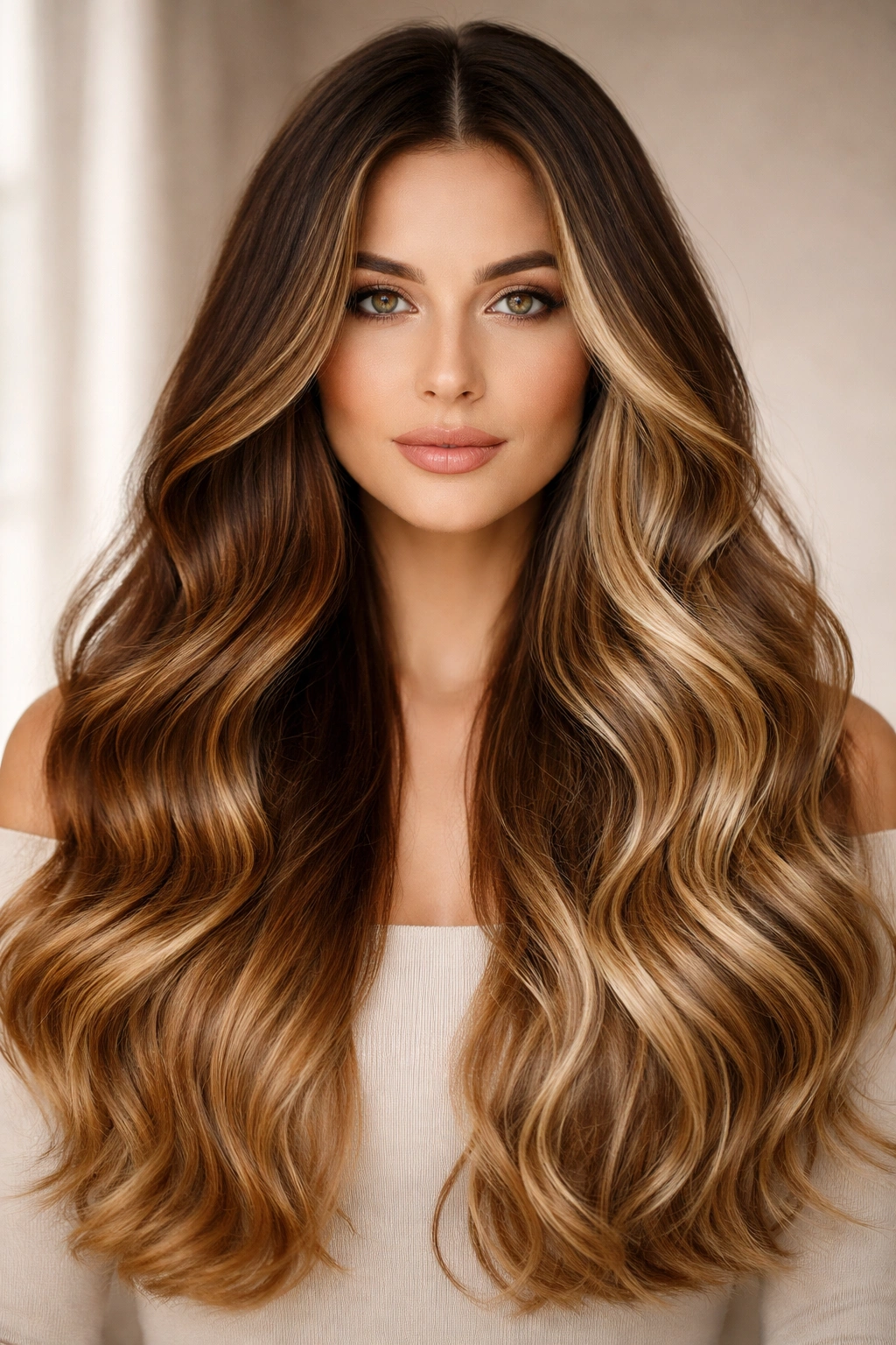 Hair showing ombre gradient and balayage highlights