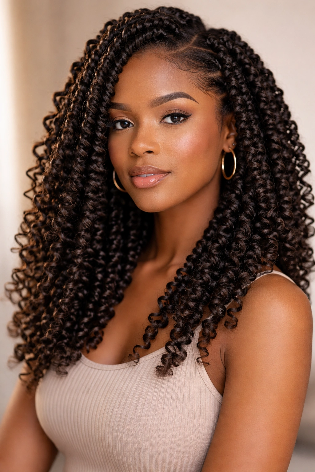 Close-up of passion twists on 4b hair with springy coils