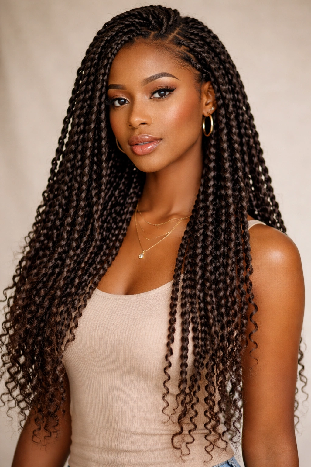 Passion twists hairstyle with defined texture and volume