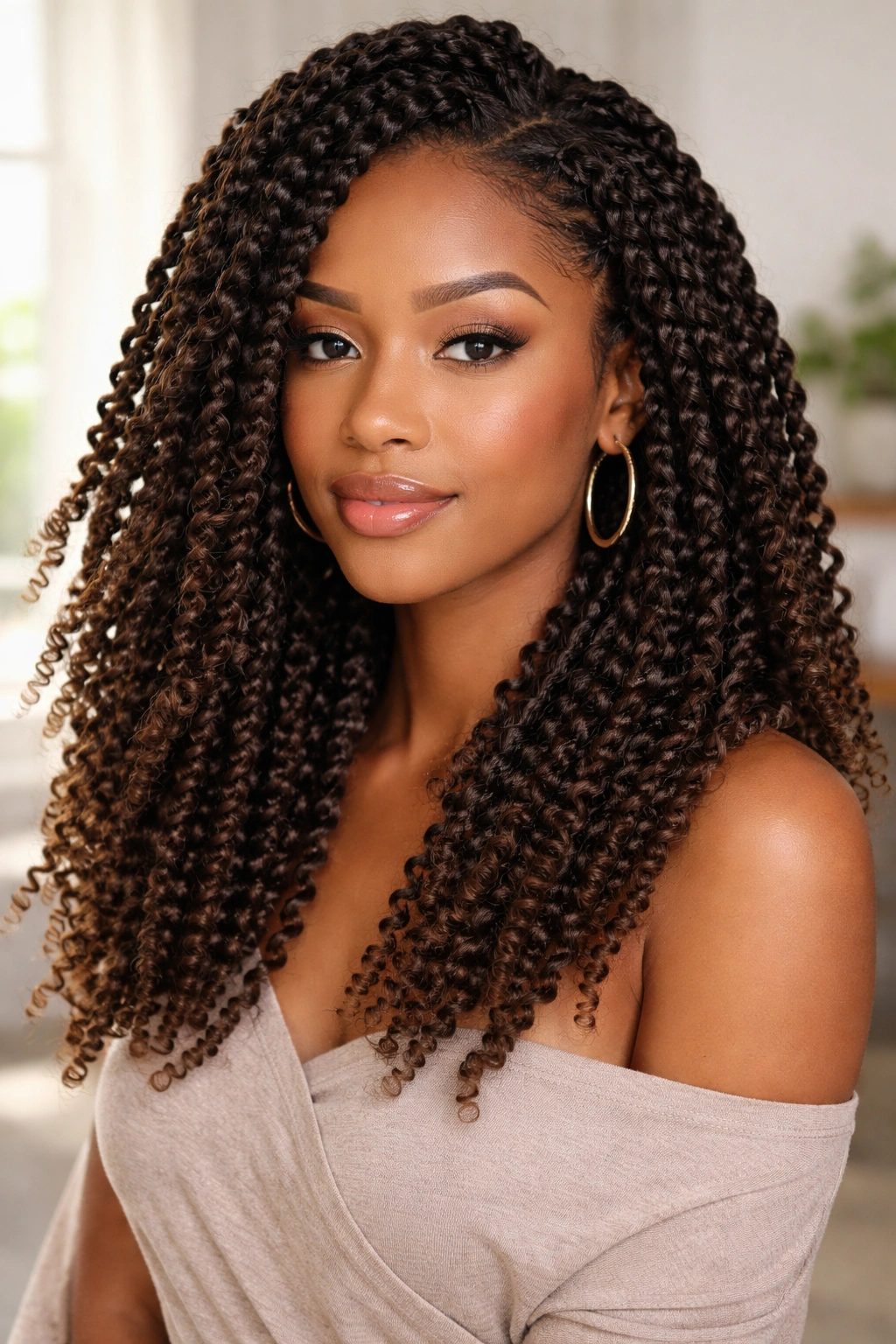 Fluffy passion twists with voluminous rope texture