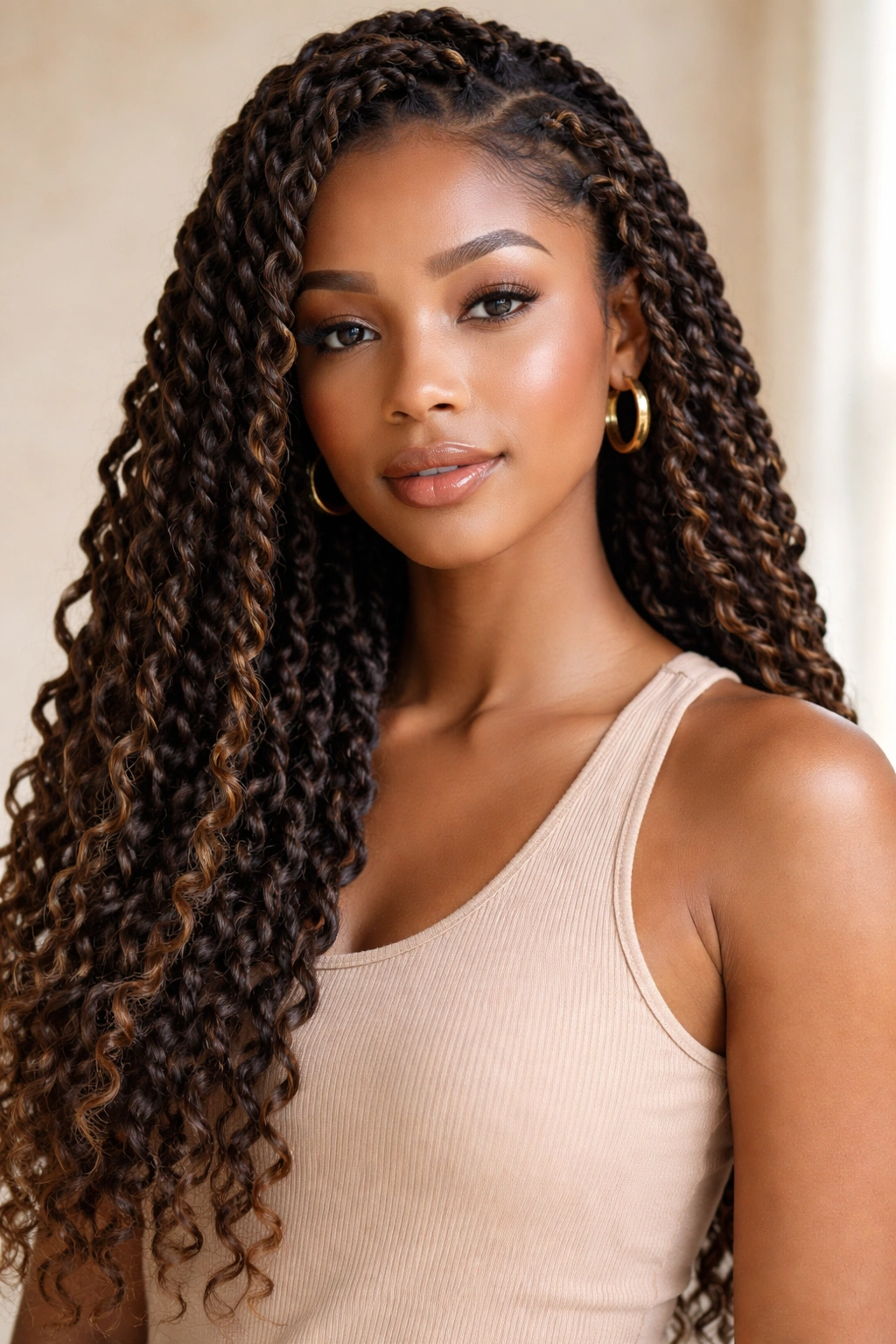 Close-up of Passion Twists showing loosely wrapped yarn and marled texture