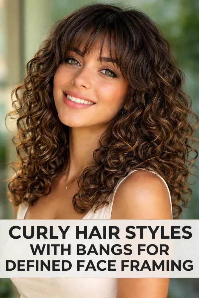 12 Curly Hairstyles With Bangs