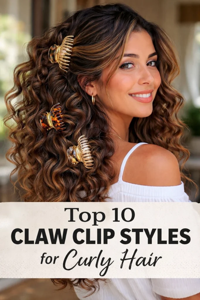 10 Claw Clip Styles for Curly Hair