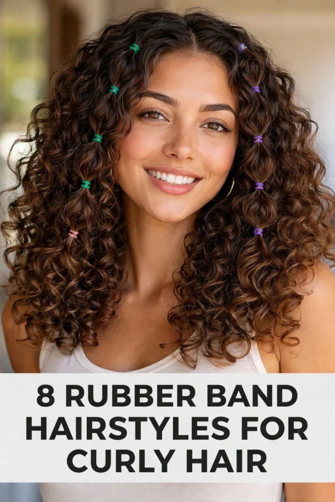 8 Rubber Band Hairstyles for Curly Hair