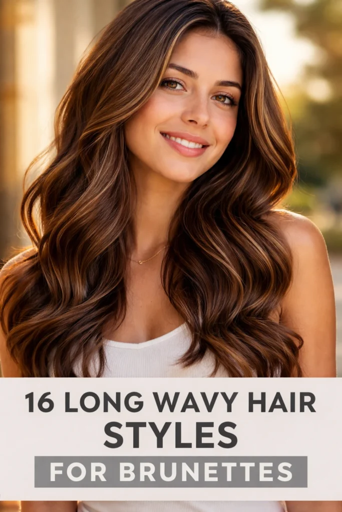 16 Long Wavy Hairstyles in Brunette
