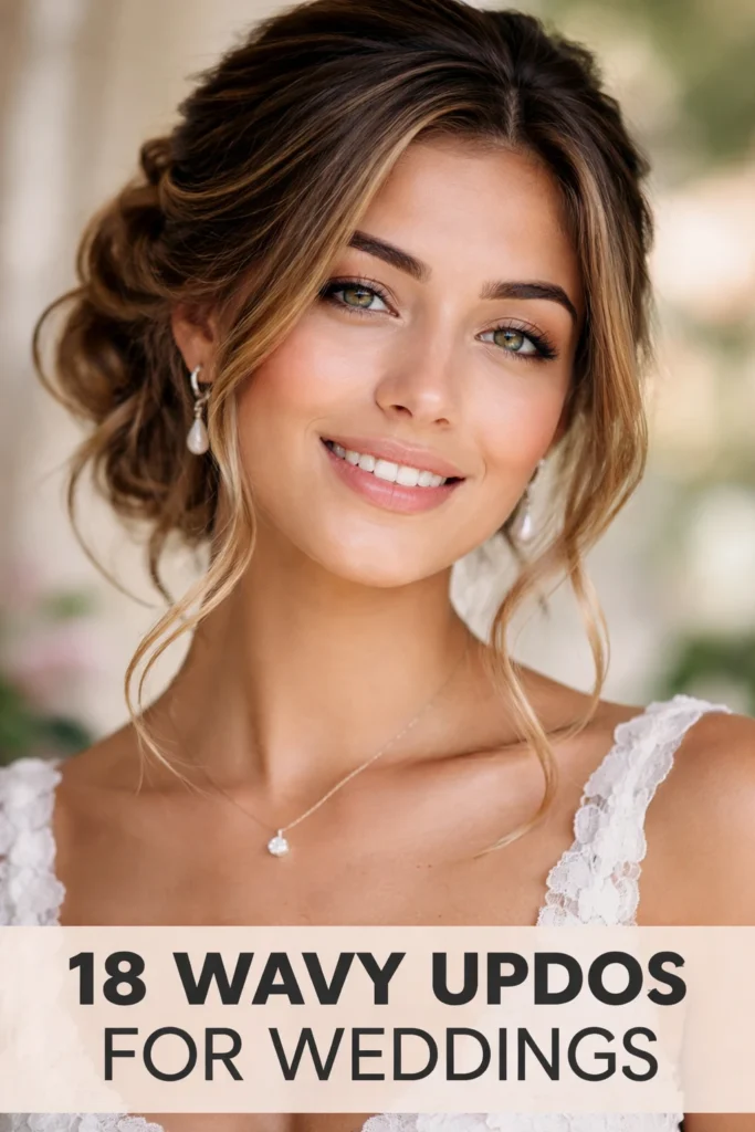 18 Wavy Updos for Weddings