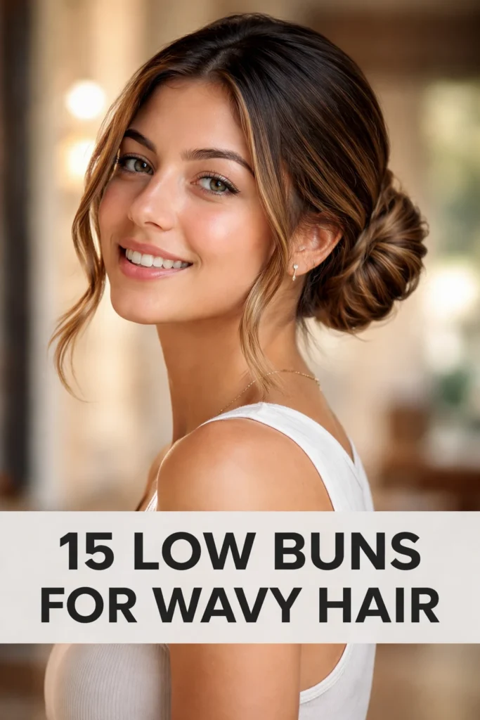 15 Low Buns for Wavy Hair