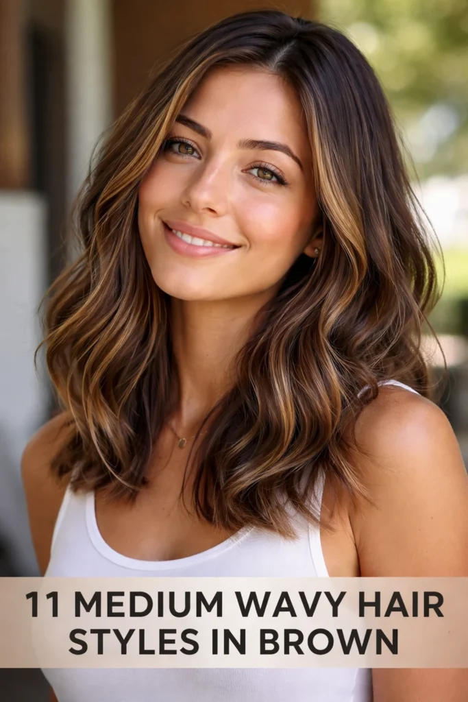 11 Medium Wavy Hairstyles in Brown