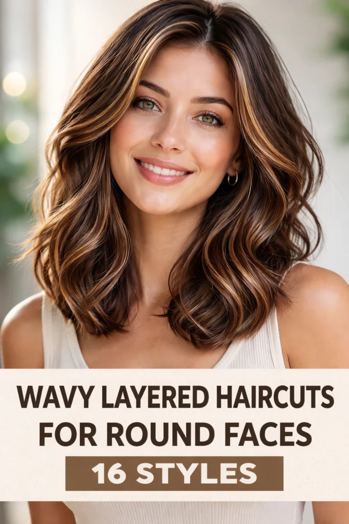 16 Wavy Layered Haircuts for Round Faces