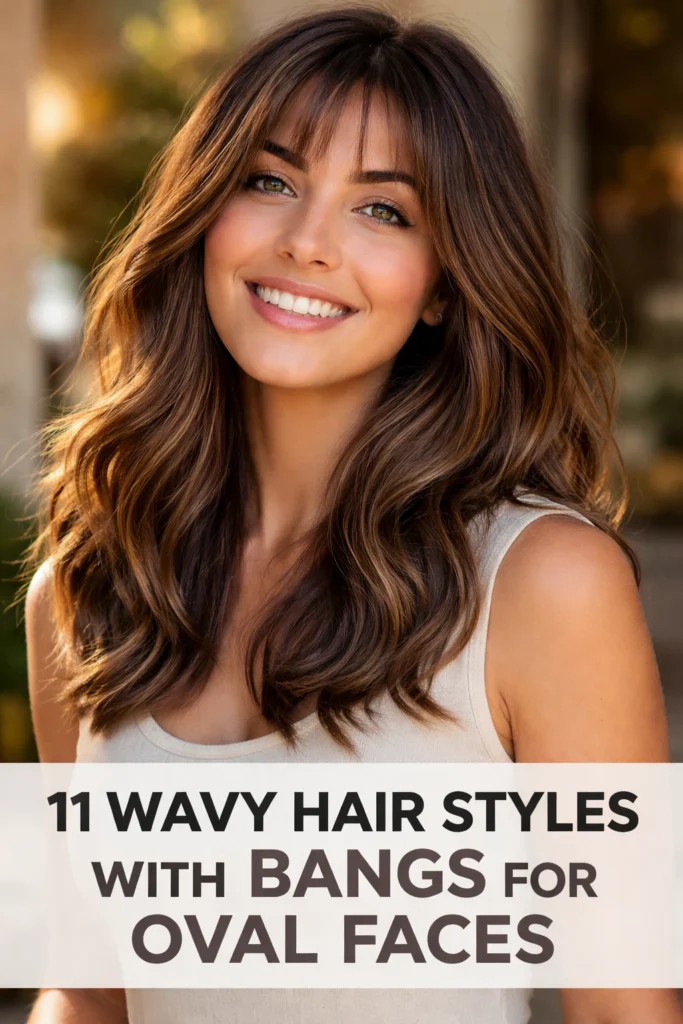 11 Wavy Styles With Bangs for Oval Faces