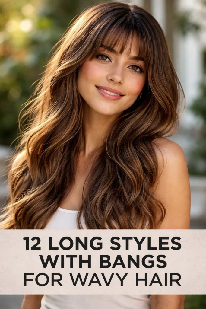 12 Long Styles With Bangs for Wavy Hair