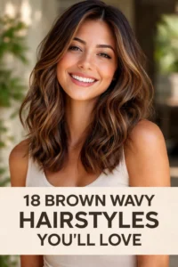 18 Wavy Hairstyles in Brown