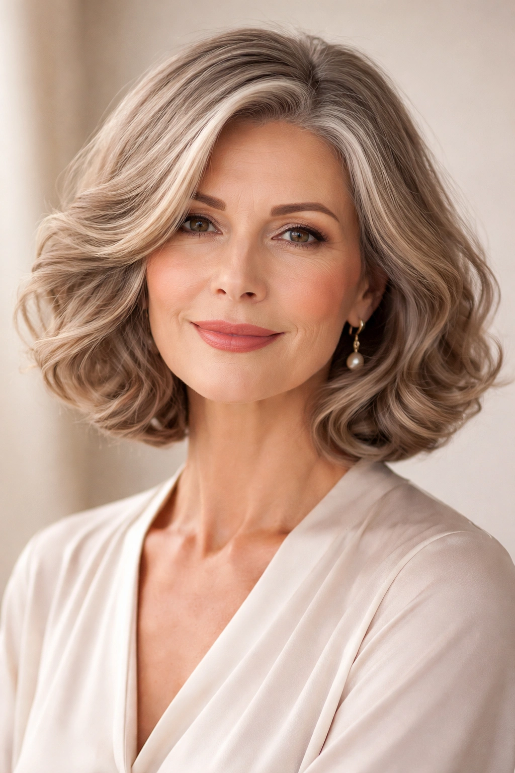 Romantic soft waves bob with gentle flowing texture