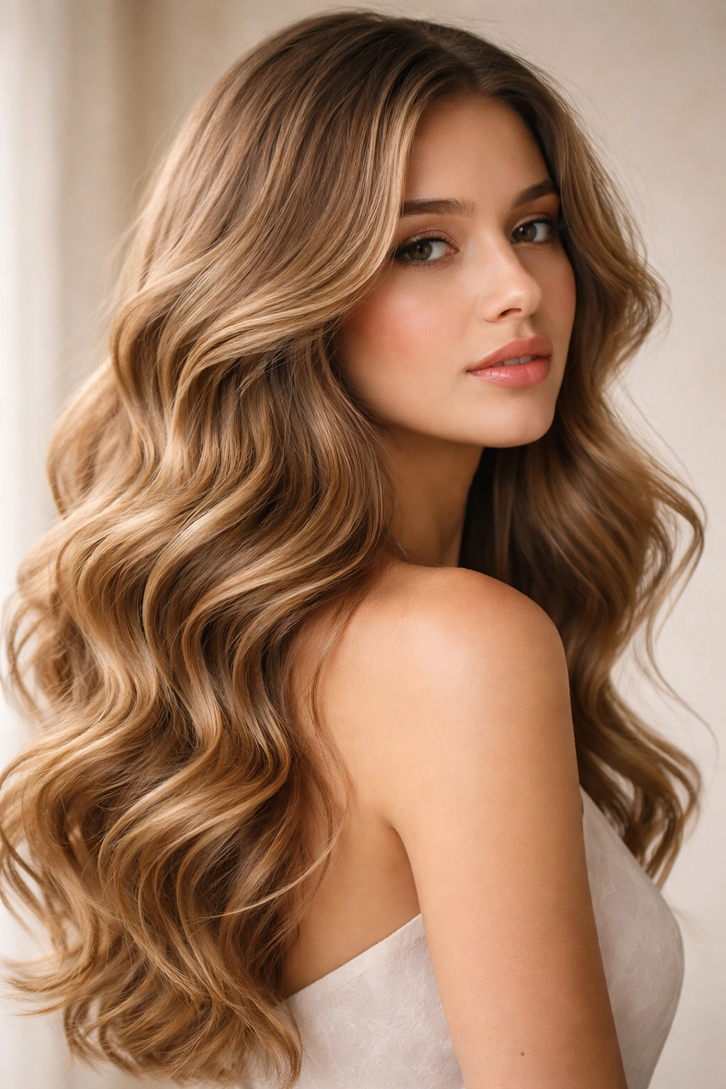 Soft loose romantic waves with gentle movement