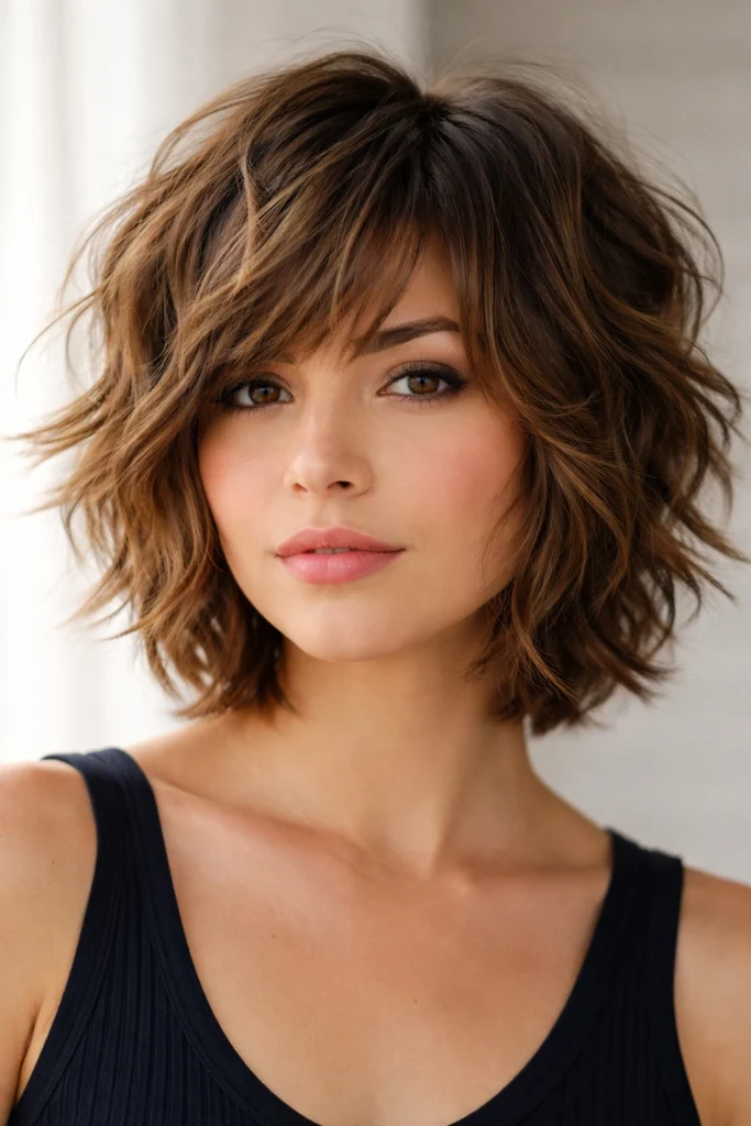 15 Short Wavy Hairstyles for Round Faces