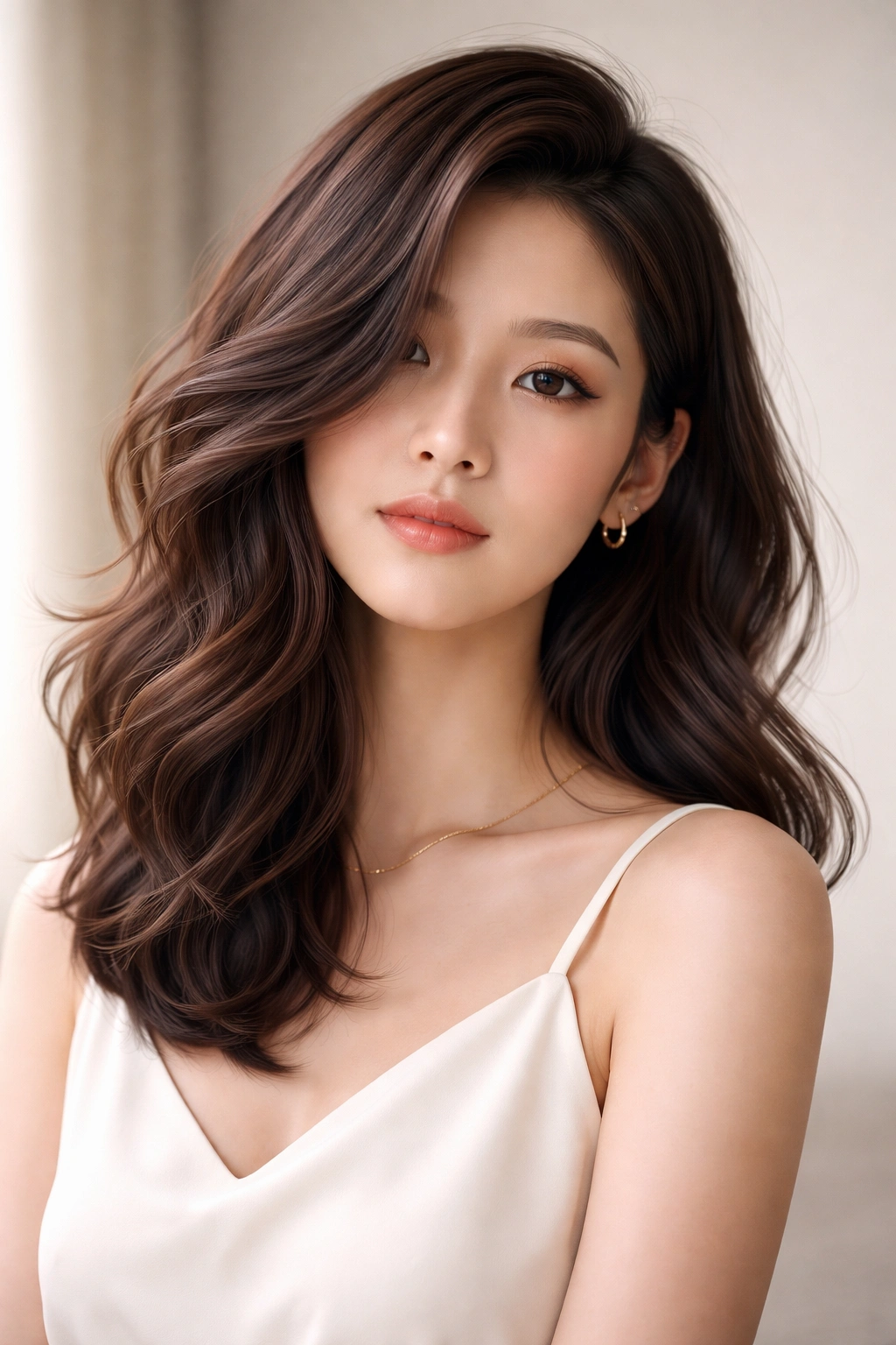 Side-swept waves on a lob creating asymmetrical framing