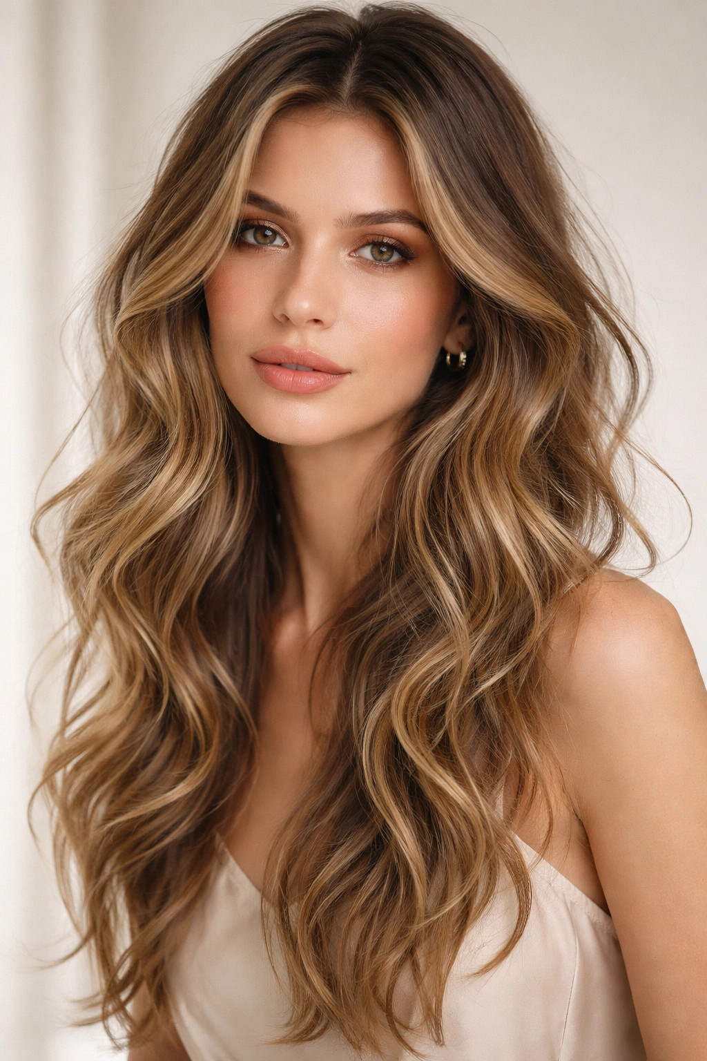 Model with defined yet soft sophisticated waves showing elegance